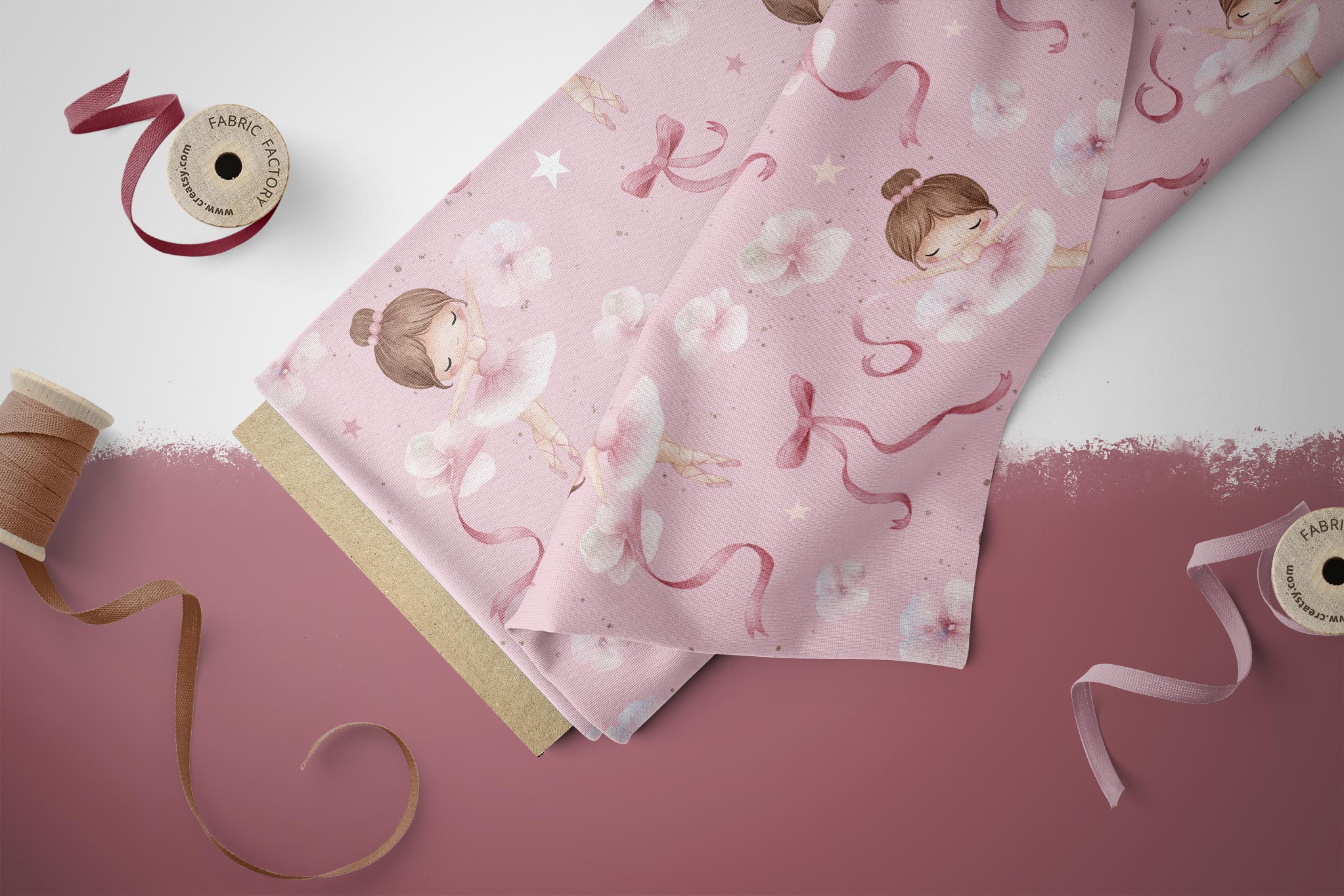 Premium Jersey "Pretty Little Ballerina" Braun groß 0,5 m