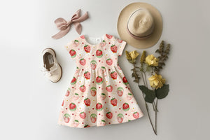 BIO French Terry "Sweet Strawberries" COLLECTION 0,5 m