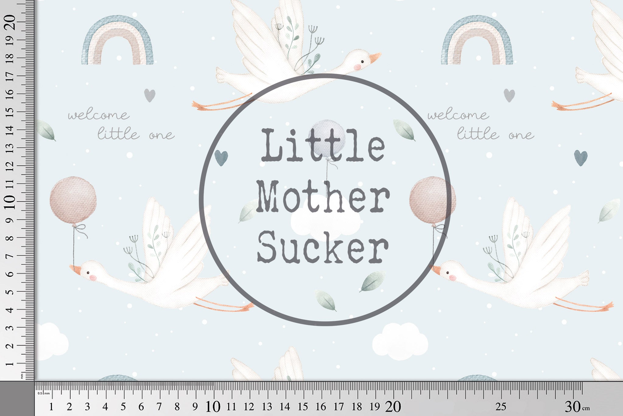BIO French Terry "Welcome Little One" COLLECTION 0,5 m Lager