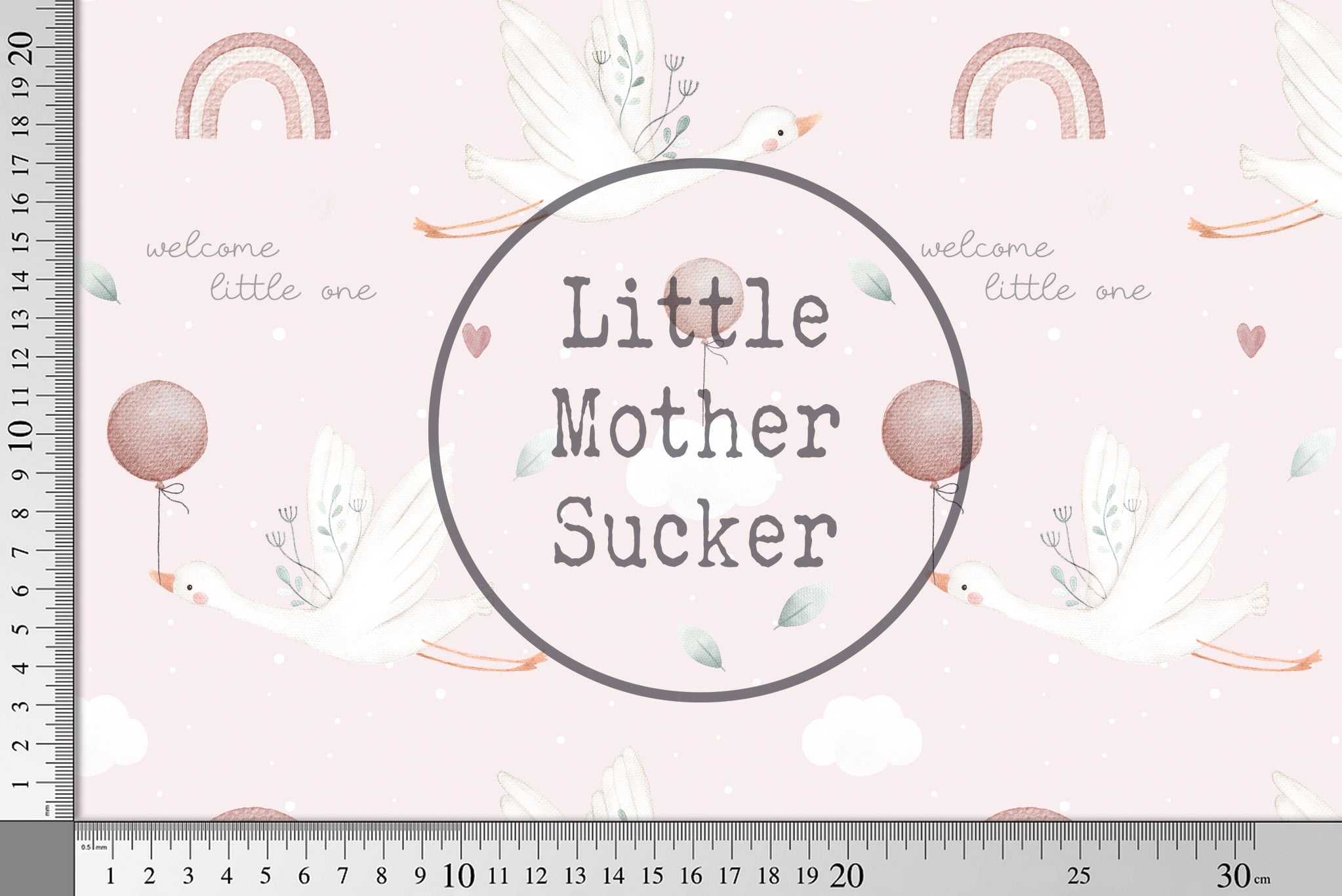 BIO French Terry "Welcome Little One" COLLECTION 0,5 m Lager