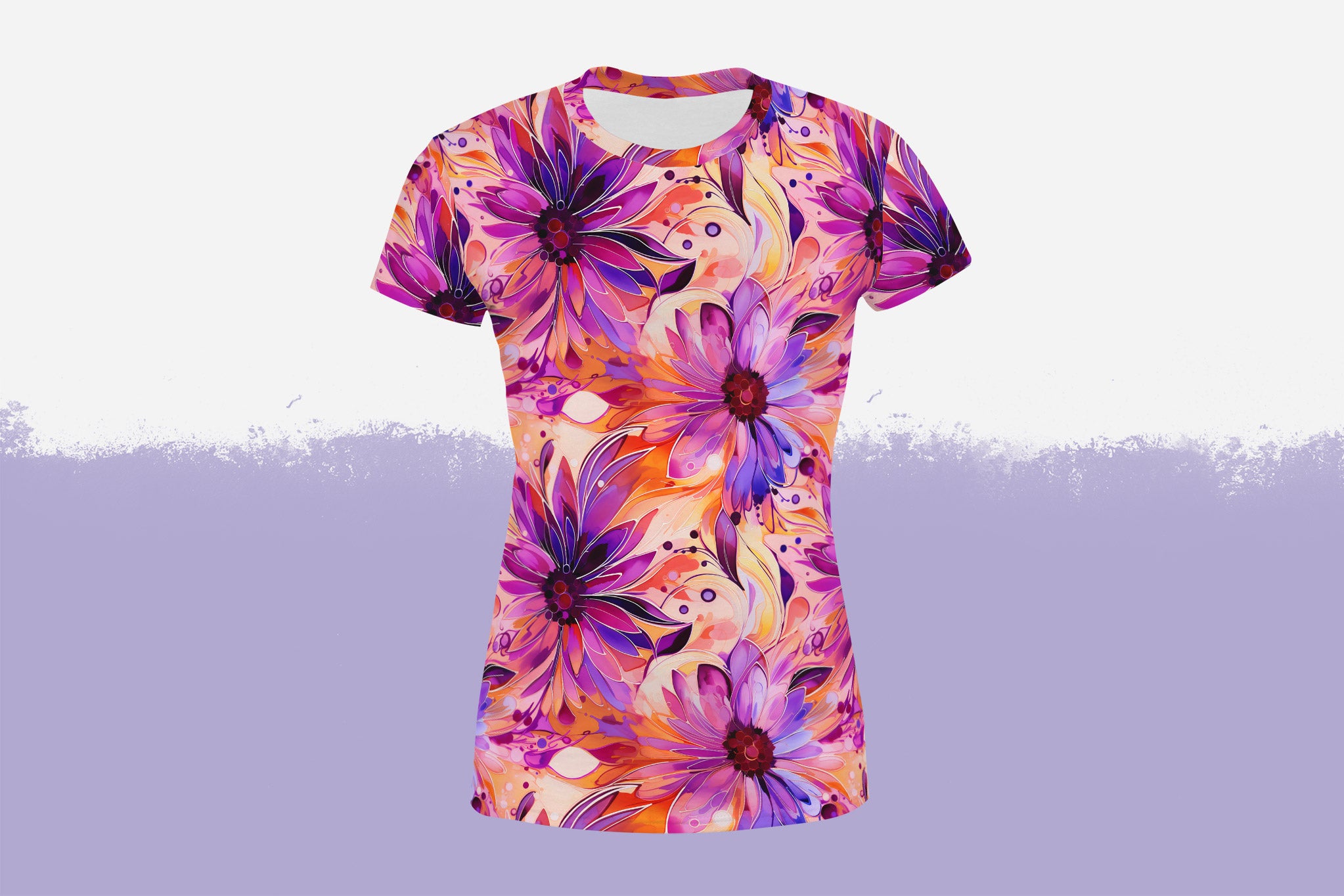 Shirt Damen "Acrylic Flowers 3"