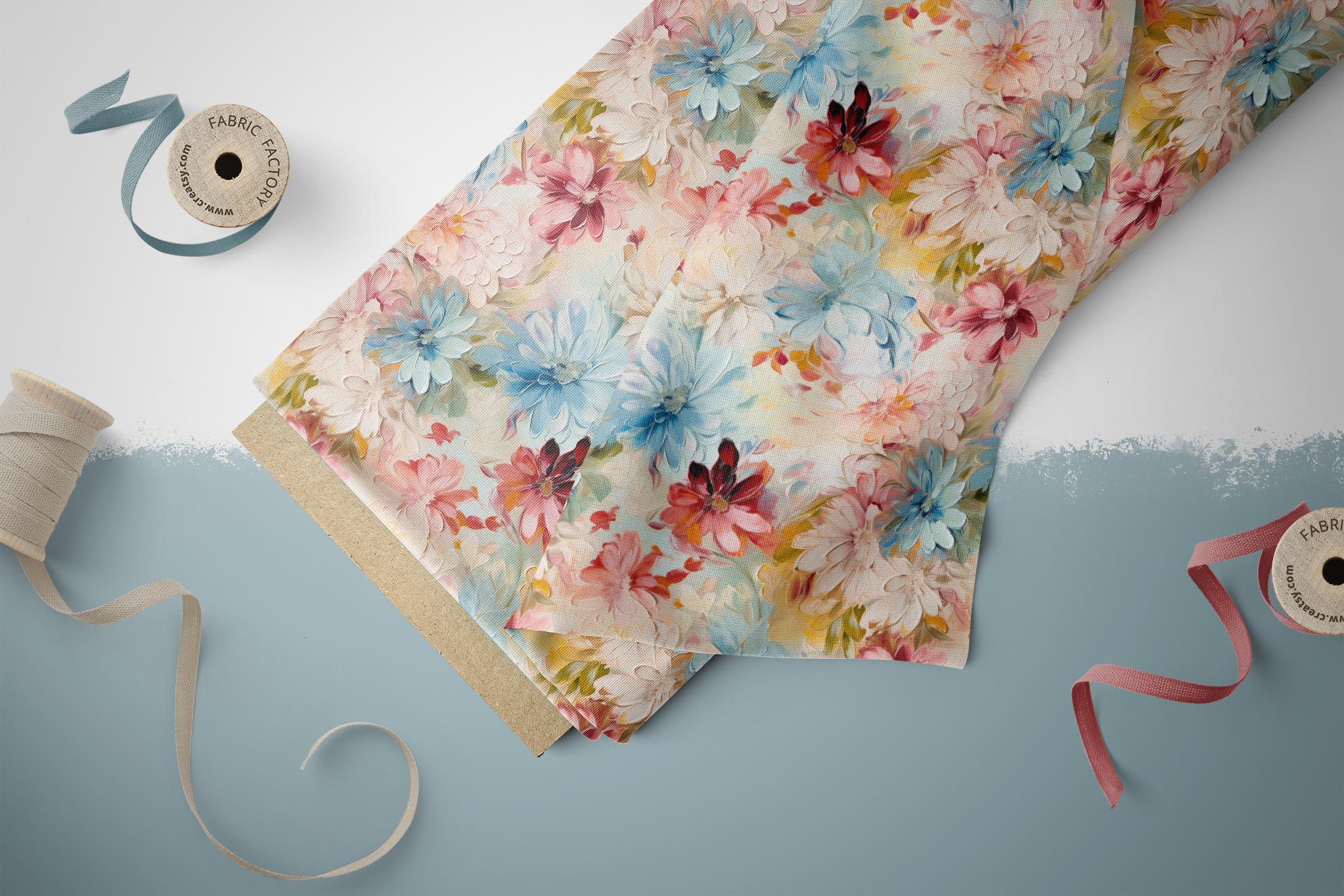 Frottee Jersey "Acrylic Flowers 4" 0,5 m