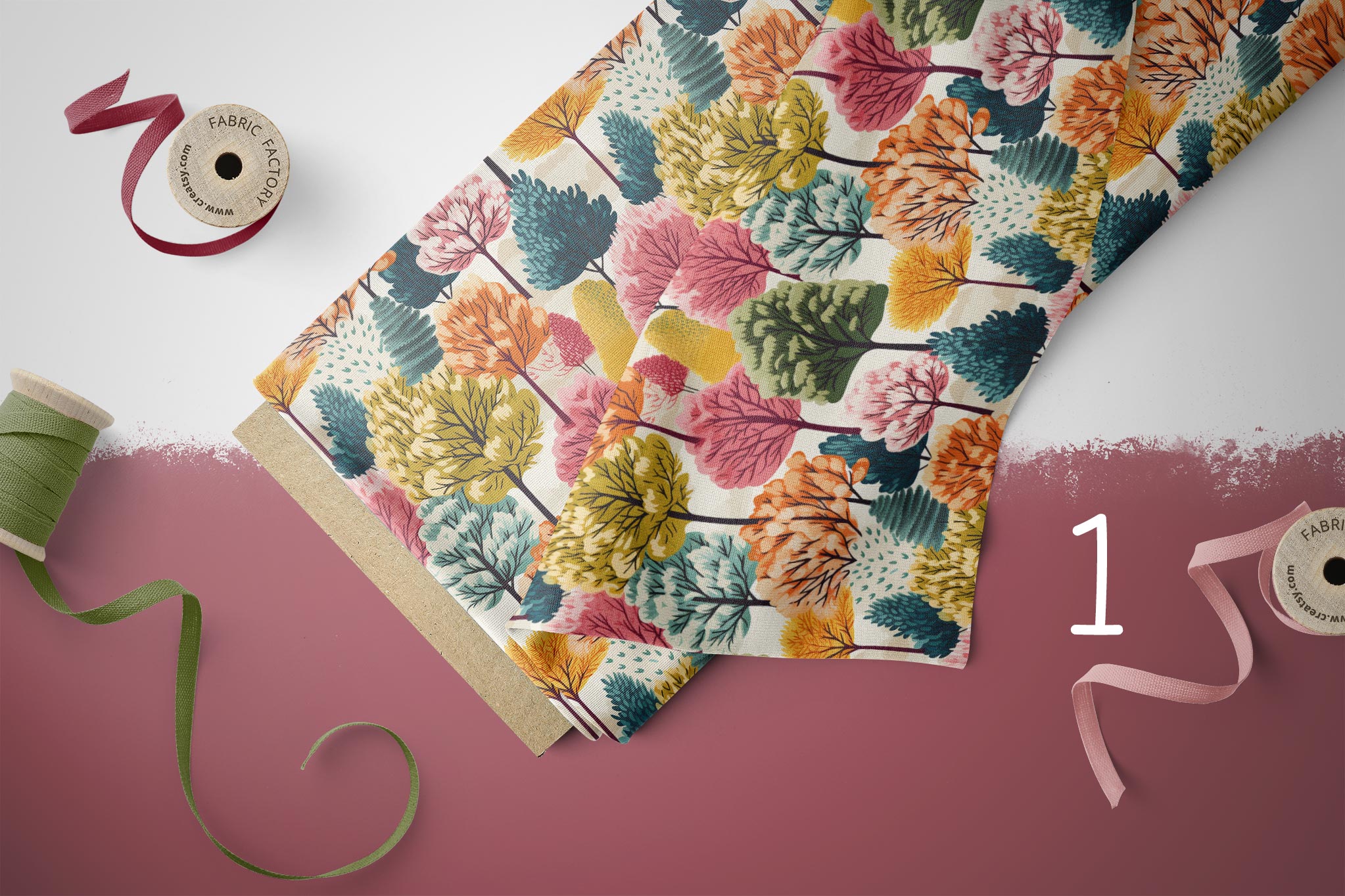 Lycra "Colorful Trees" COLLECTION 0,5 m