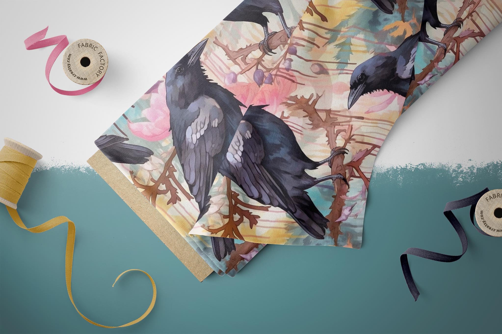 Design "Floral Raven" COLLECTION 0,5 m