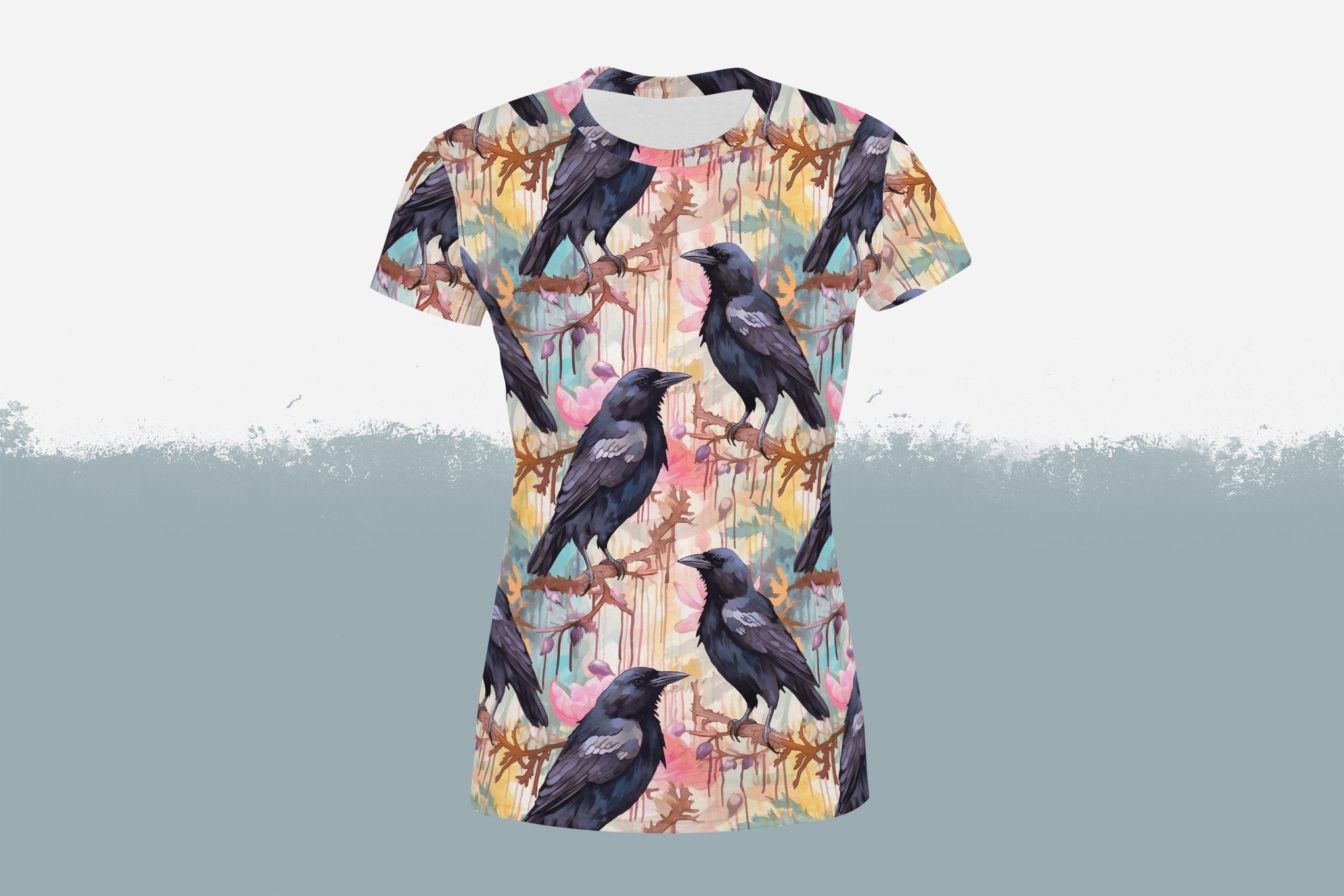 Shirt Damen "Floral Raven" groß