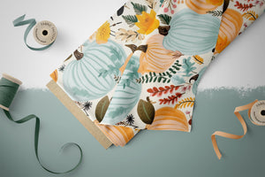 Design "Kürbispracht" blue 0,5 m