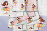 Lade das Bild in den Galerie-Viewer, Frottee Jersey &quot;Rainbow Ballerina&quot; Rainbow Kombi 0,5 m
