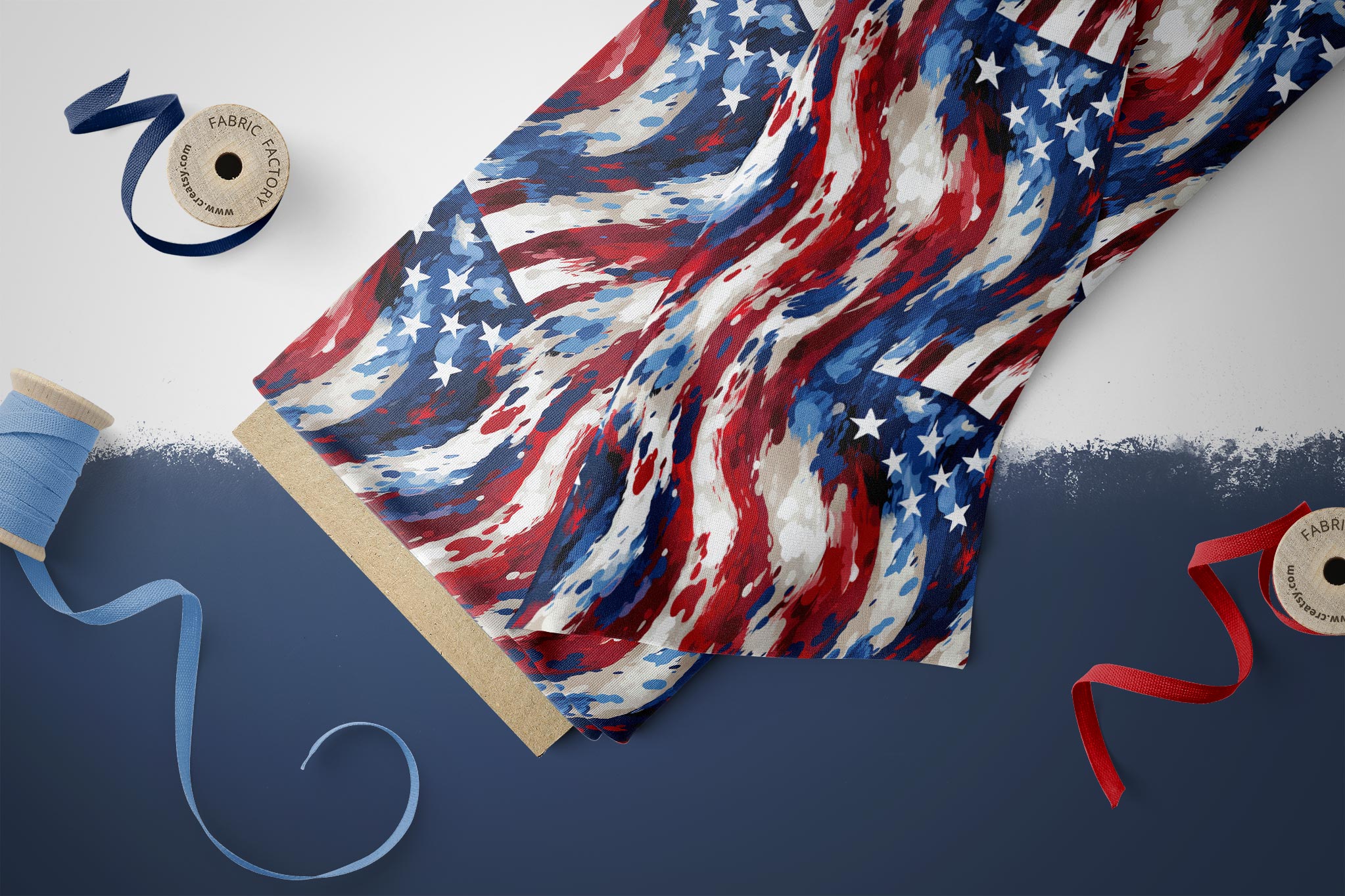 Lycra "Stars and Stripes" 0,5 m Lager