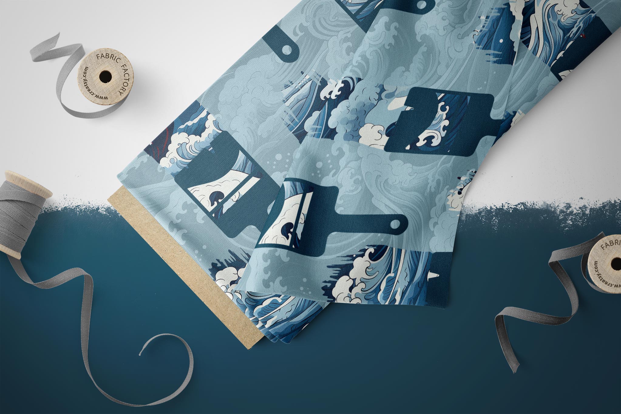 Design "The Great Wave" Brush 0,5 m