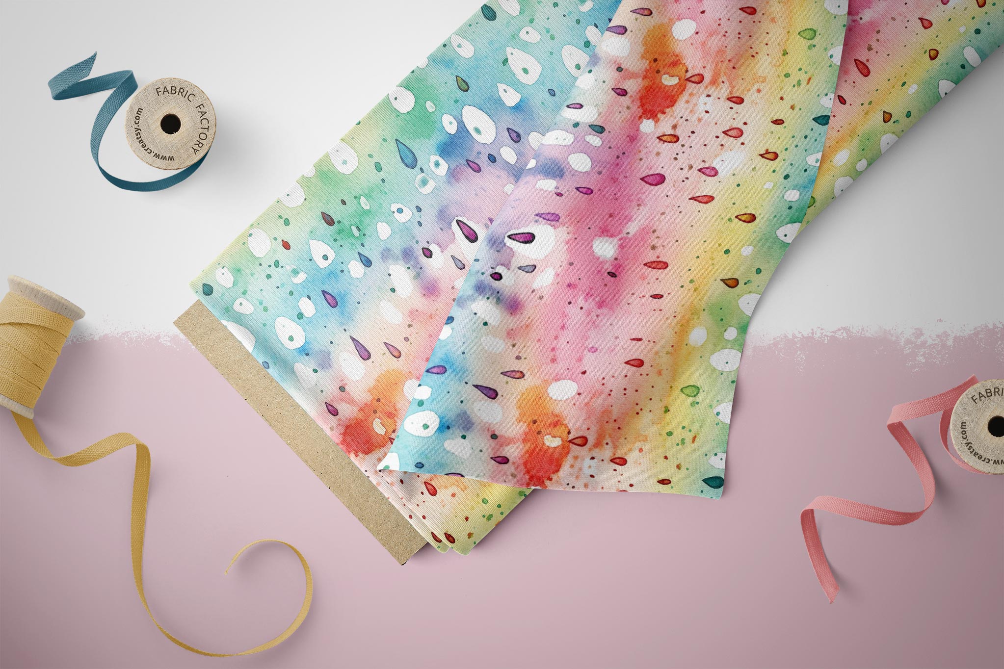 Frottee Jersey "Watercolor Rain" 0,5 m Lager