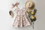 Lade das Bild in den Galerie-Viewer, Supersoft Premium BIO French Terry "Flowerdeer" Rose linen 0,5 m
