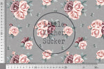 Lade das Bild in den Galerie-Viewer, Supersoft Premium French Terry &quot;Rosie Roses&quot; silver solid 0,5 m
