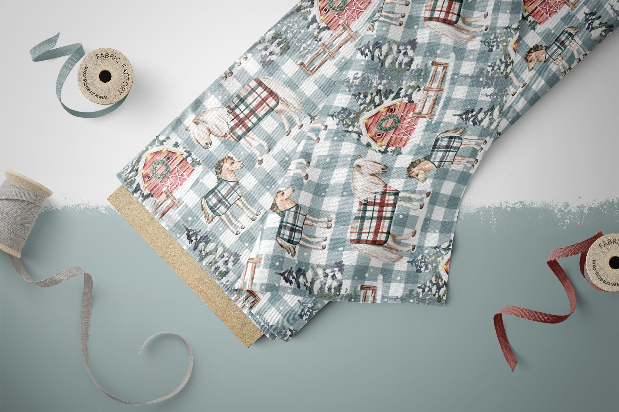 Design "Winter Horses" COLLECTION 0,5 m