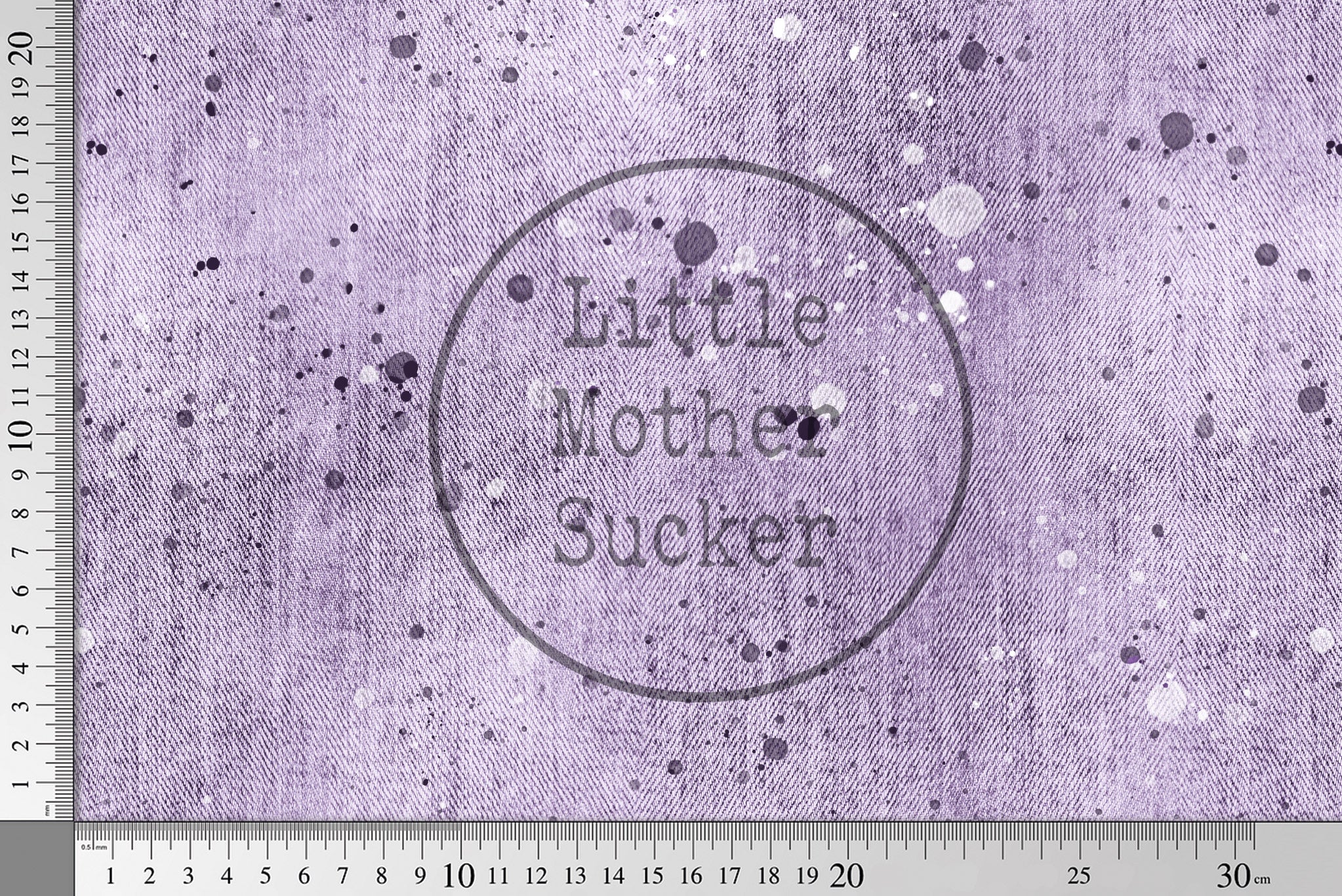 Premium BIO French Terry "Jeansoptik" Wisteria Splash 0,5 m