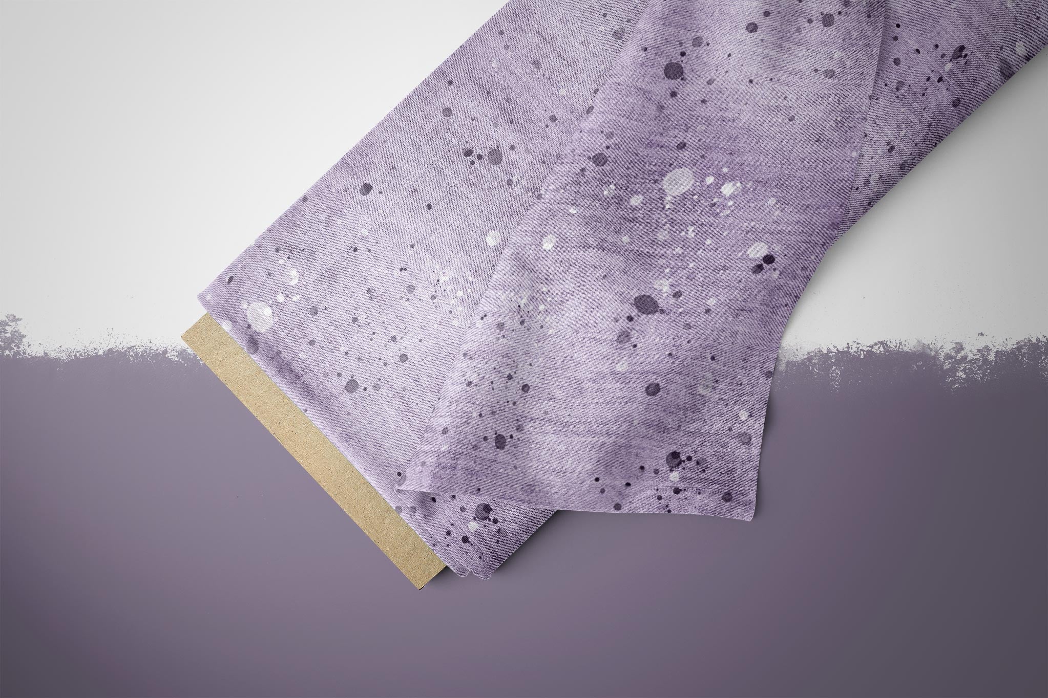 Premium BIO French Terry "Jeansoptik" Wisteria Splash 0,5 m