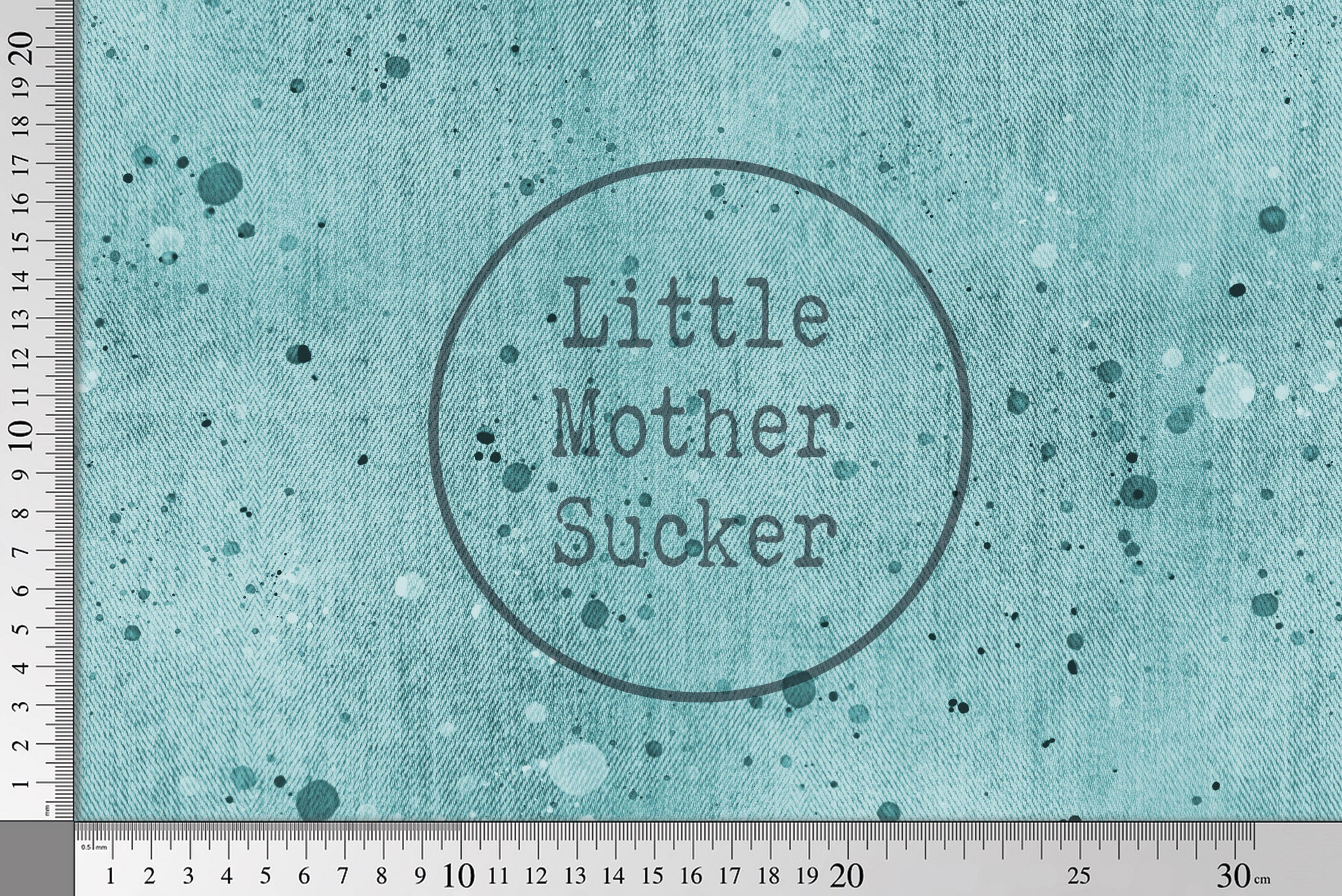 Supersoft Premium BIO French Terry "Jeansoptik" Aqua splash 0,5 m BREIT