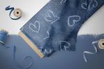 Lade das Bild in den Galerie-Viewer, Design "Jeansoptik LMS Herzen Denim" 0,5 m
