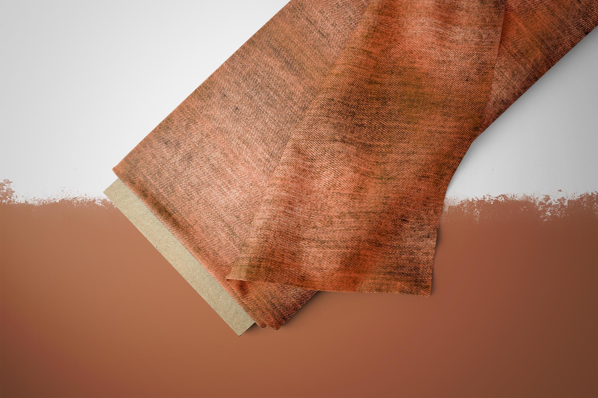 Premium BIO French Terry "Jeansoptik" Terra Cotta 0,5 m