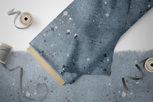 Premium BIO French Terry "Jeansoptik" smoke Splash 0,5 m