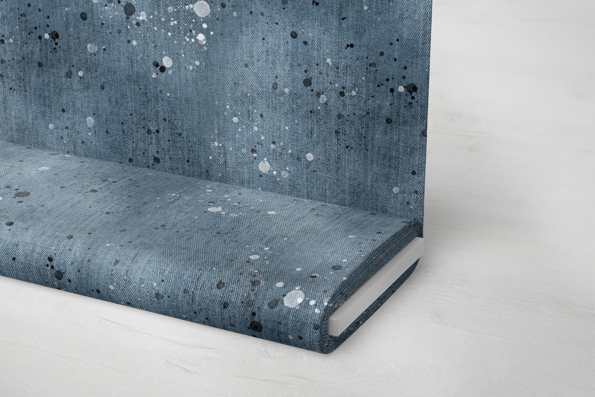Premium BIO French Terry "Jeansoptik" smoke Splash 0,5 m