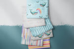 Lade das Bild in den Galerie-Viewer, Frottee Jersey "Whale Love" COLLECTION
