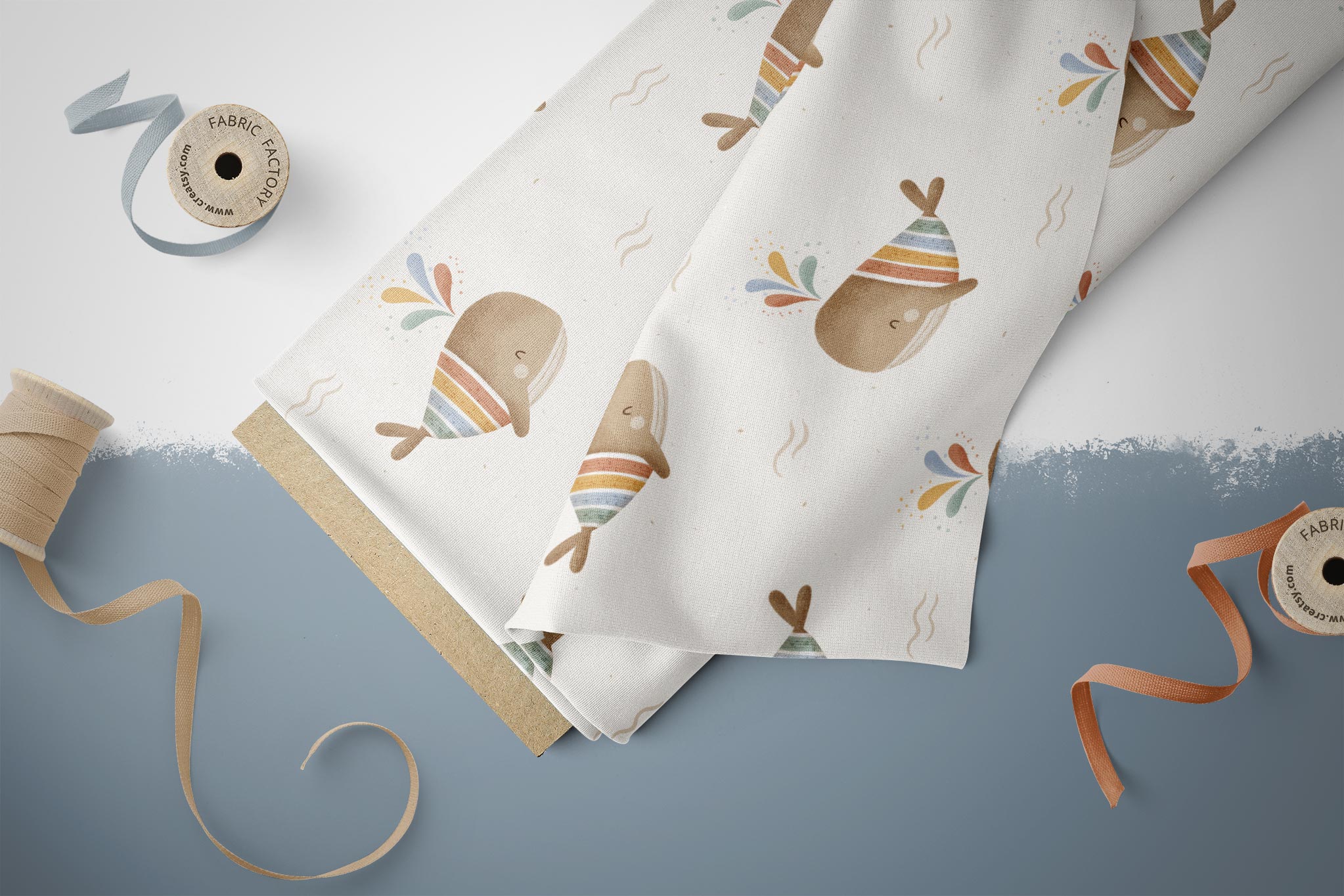 Lycra UV50+ "Keiko" whale off white 0,5 m Lager