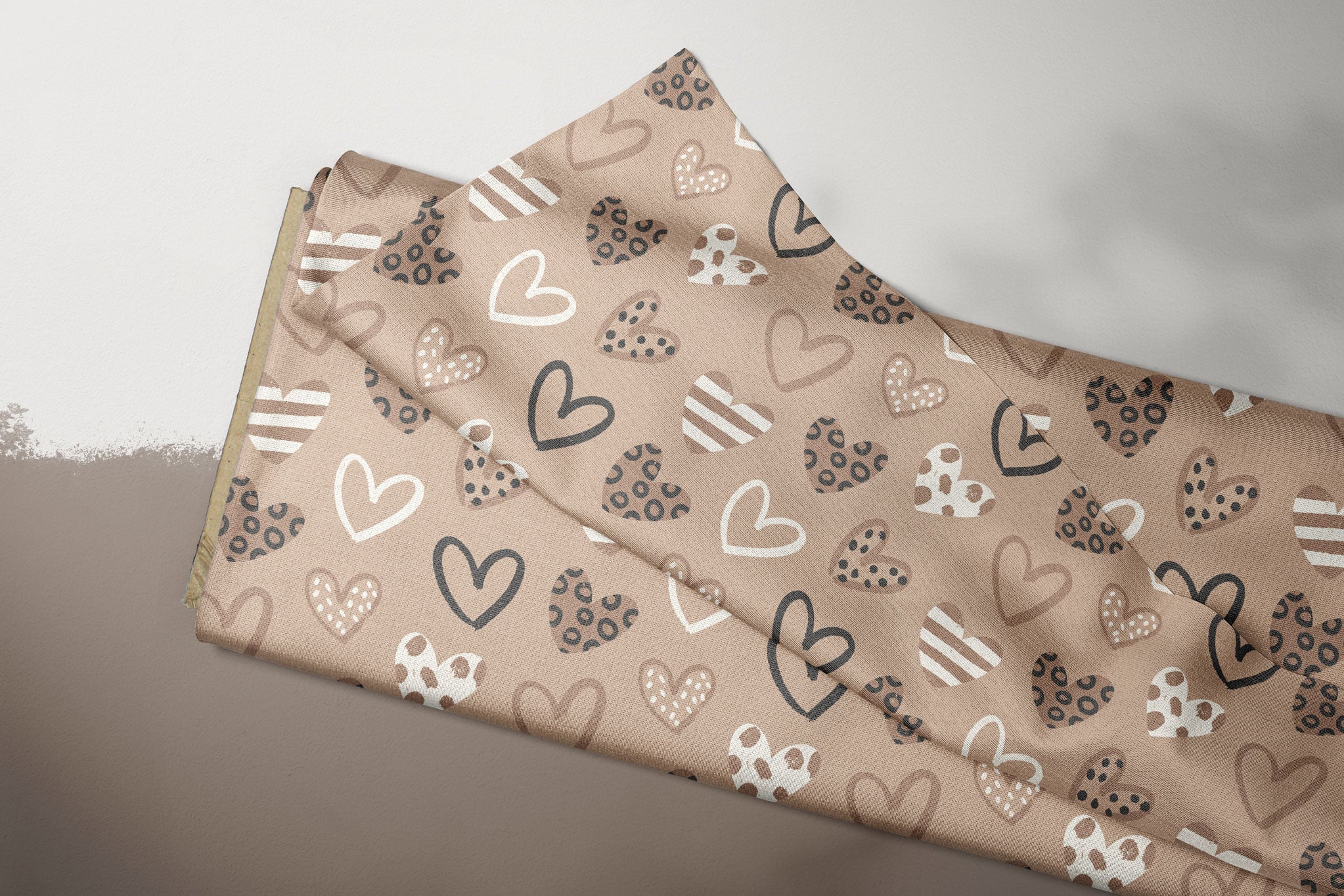 Supersoft Premium BIO Jersey "Cardiac Cafe" beige 0,5 m