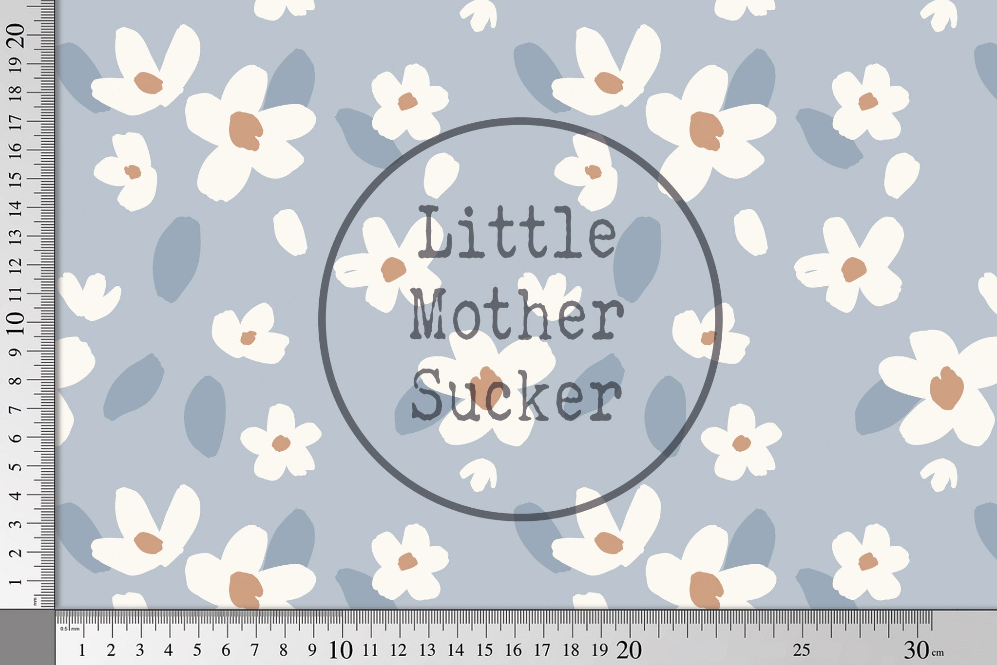 Supersoft Premium Jersey "Oopsie Daisy" blue groß 0,5 m