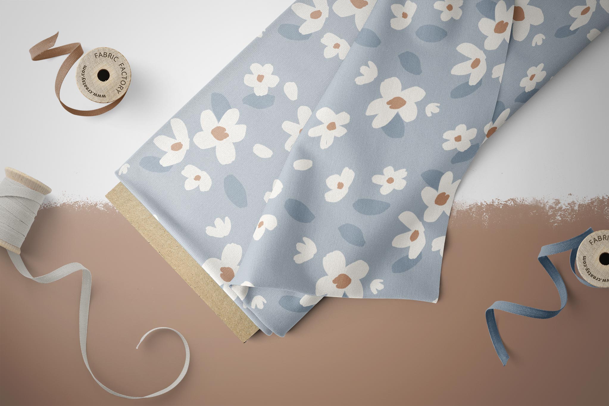 Supersoft Premium Jersey "Oopsie Daisy" blue groß 0,5 m