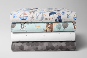 Reste Paket "Nummer 033" 4 x 0,5 m BIO French Terry