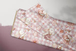 Lade das Bild in den Galerie-Viewer, Supersoft Premium BIO Jersey "Herbsthäschen" Gingham groß 0,5 m
