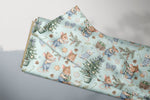 Lade das Bild in den Galerie-Viewer, Supersoft Premium BIO French Terry "Weihnachtsmäuschen blau" groß 0,5 m
