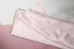 Lade das Bild in den Galerie-Viewer, Supersoft Premium BIO French Terry "Weihnachtsmäuschen rosa" Herzchen 0,5 m
