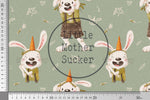 Lade das Bild in den Galerie-Viewer, Supersoft Premium French Terry &quot;Einhorn Hase&quot; Hase 0,5 m B-Ware
