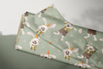 Lade das Bild in den Galerie-Viewer, Supersoft Premium French Terry &quot;Einhorn Hase&quot; Hase 0,5 m B-Ware
