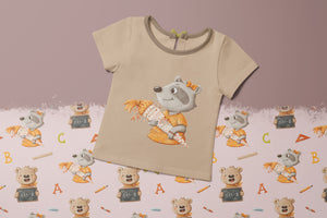 Bügelbild "Schulkind Collection" Waschbär