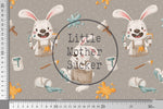 Lade das Bild in den Galerie-Viewer, Supersoft Premium French Terry &quot;Kleiner Künstler&quot; Hase 0,5 m
