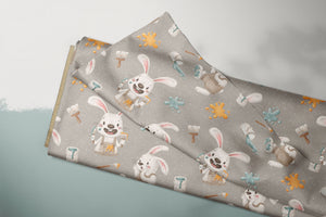 Supersoft Premium French Terry "Kleiner Künstler" Hase 0,5 m
