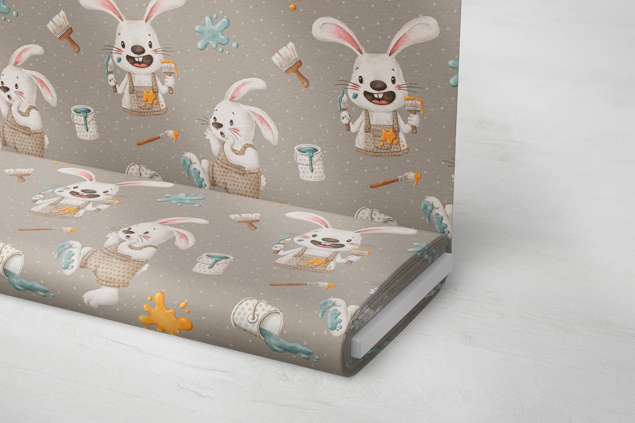 Supersoft Premium French Terry "Kleiner Künstler" Hase 0,5 m