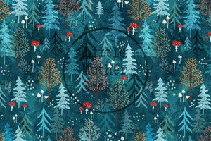 Premium BIO French Terry "Magical Forest" klein 0,7 m Rest
