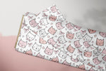 Lade das Bild in den Galerie-Viewer, Supersoft Premium BIO French Terry "Pink Kitties" 0,5 m
