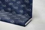 Lade das Bild in den Galerie-Viewer, Supersoft Premium French Terry &quot;Denim Traktor&quot; 0,5 m
