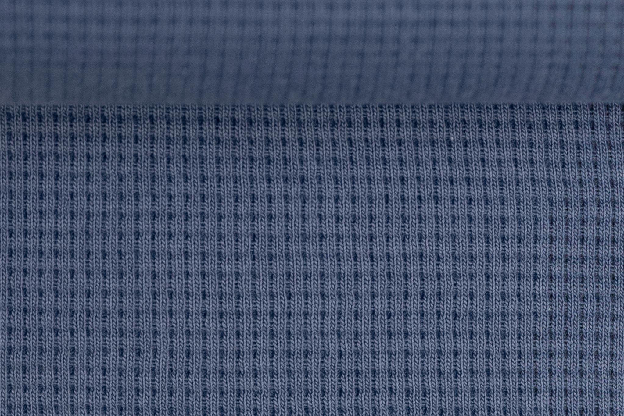 Waffeljersey Jeansblau 0,5 m