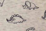 Lade das Bild in den Galerie-Viewer, Alpenfleece meliert Oatmeal &quot;Dinos&quot; 0,5 m
