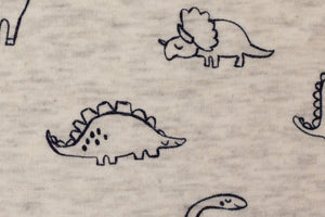 Alpenfleece meliert Oatmeal "Dinos" 0,5 m