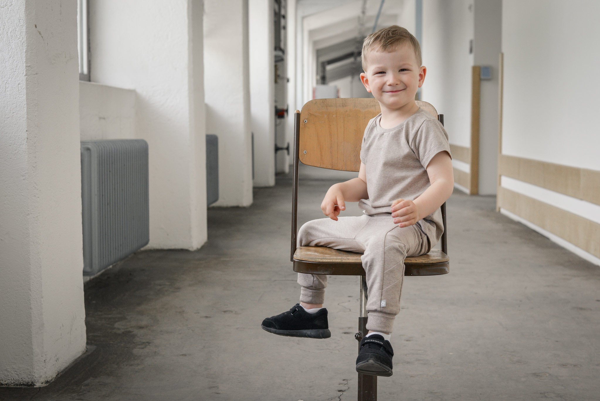 Bündchen meliert Sand 0,5 m