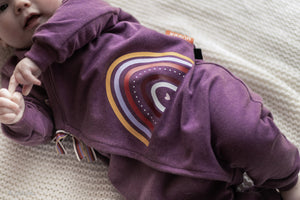 Bündchen meliert Grape 0,1 m