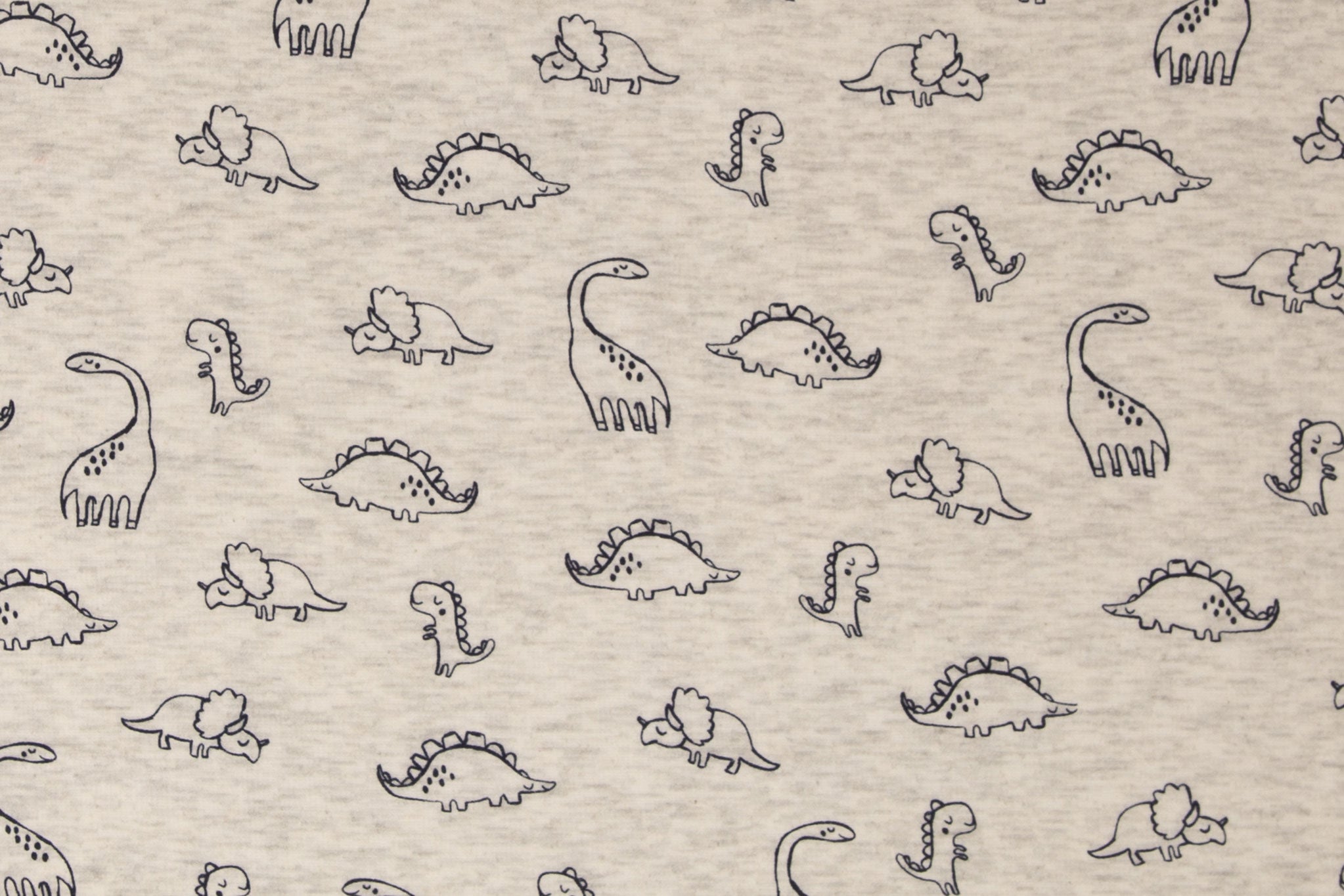 Alpenfleece meliert Oatmeal "Dinos" 0,5 m