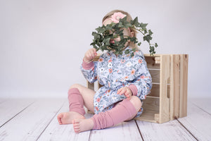 French Terry "Modern Roses" mint 0,5 m