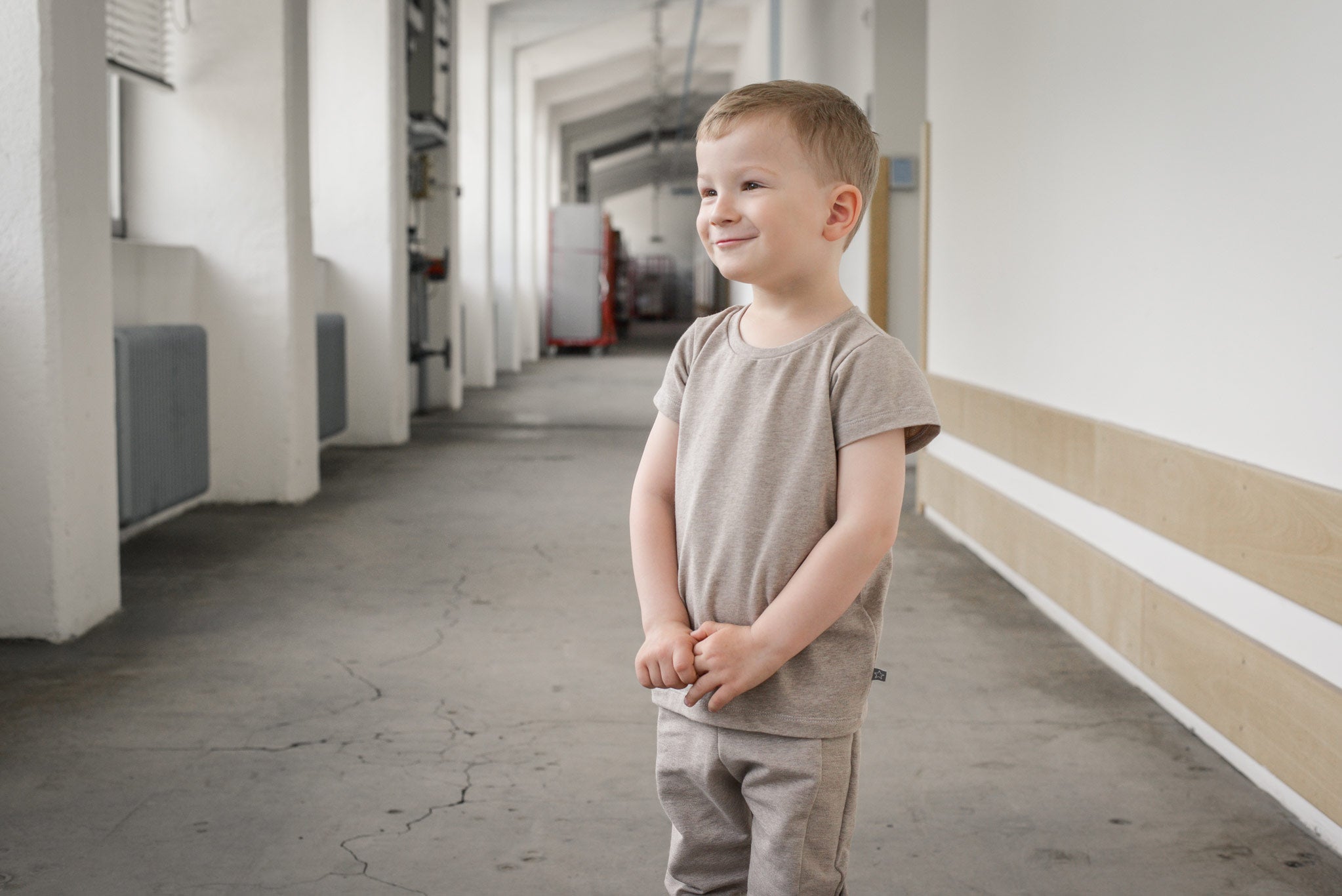 Bündchen meliert Sand 0,5 m